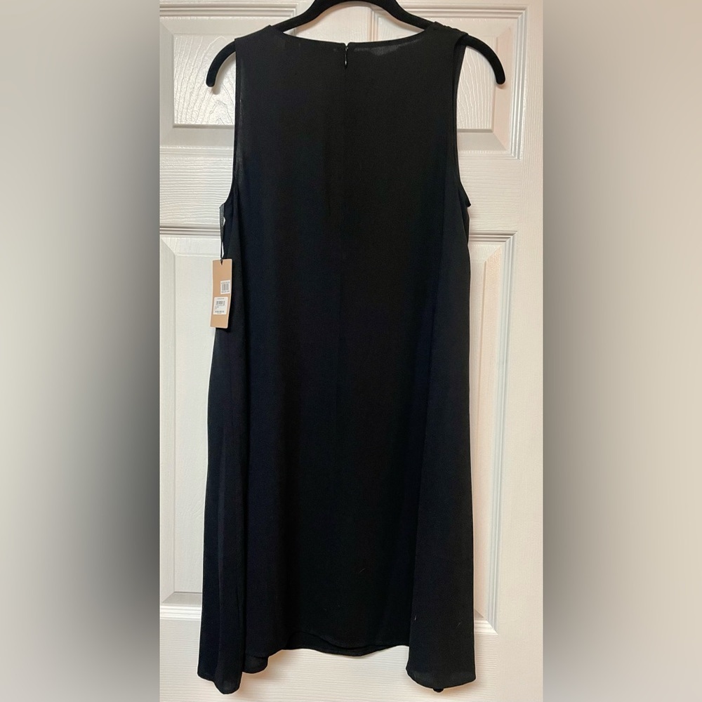 NWT Halogen Nordstrom Sleeveless Crepe Sheath dress Black Size Small - Picture 2 of 8